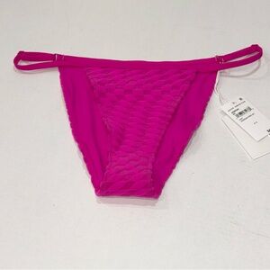 🩷 Good American Hawaiian Pink String Bikini Bottoms Adjustable, Large NWT